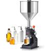 VEVOR Riempitrice Manuale Liquidi Riempitrice Manuale 5-100 ml, Riempitrice Regolabile in Acciaio Inossidabile con Tramoggia per Latte, Acqua, Succo, Olio Essenziale, Shampoo, Miele, Crema Cosmetica