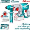 Total MARTELLO ROTATIVO TASSELLATORE DEMOLITORE A BATTERIA 2,5J 20V SDS PLUS TOTAL