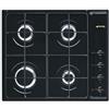 SMEG PIANO COTTURA INCASSO GAS 4 ZONE 60CM NERO S64SN