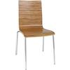 Bolero Zebrano-Sedia a Sdraio Schienale Quadrato, Confezione da 4, Metallo Legno, 4 unità