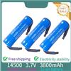multimarche BATTERIA LITIO 14500 CON LAMELLE PACCHI BATTERIA RICARICABILE 3800MAH 3,7V Pile