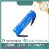 multimarche BATTERIA LITIO 14500 CON LAMELLE PACCHI BATTERIA RICARICABILE 3800MAH 3,7V Pile