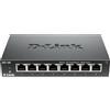 D-Link DES-108 Switch 8 Porte Fast Ethernet, Struttura in Metallo, Nero Fast Eth