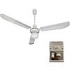 DCG Ventilatore da soffitto DCG 3 pale 1 lampada luce VECRD30L con comando a muro