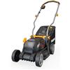 WORX ‎WG733E Tosaerba a batteria 20 V, potente motore brushless, larghezza di taglio 33 cm, 6 livelli di altezza di taglio (25-75 mm), tecnologia Intellicut, sacco di raccolta erba da 35 l