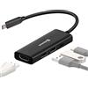 Swissten, Hub USB per USB-C HDMI 4K, 100W di ricarica e USB, Nero