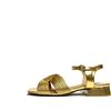 KEYS SCARPE DONNA SANDALI BASSI ELEGANTI CON TACCO BASSO K-9641 GOLD LAMINATO
