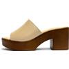 CINZIA SOFT SCARPE DONNA CIABATTE CON TACCO MEDIO E PLATEAU IAF203174 BEIGE