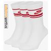 Nike CALZE CALZINI NIKE EVERYDAY ESSENTIAL CREW-DX5089-102 col.bianco/ross