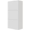 LBSIGN Scarpiera Sospesa Cannettata 3 Ante 50x30x103 Bianco Bali