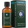 Mystic Moments Olio Essenziale Organico di Arance Dolci - 100ml - 100% Puro