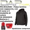MILWAUKEE - Felpa termica con cappucci M12 HHBL-4 con batteria e caricabatterie