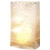 Folia 11924 - Sacchetti di luci in carta ignifuga, 10 pezzi, 5 x bianchi, 5 x con motivo stampato albero di Natale, ca. 19 x 11,5 x 7 cm, decorazione suggestiva per la tavola dell'Avvento e per Natale