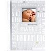 Lil Peach First 5 Years Dream Big Wordplay Baby Memory Book, ricordo neutro per neonati e genitori in attesa, diario di gravidanza e pietre miliari, grigio