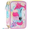 Franco Cosimo Panini Astuccio 3 zip completo Scuola Mofu Mofu Unicorno - Nuova Collezione 2025/2026