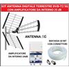 NewDigital Antenna Tv Esterna Digitale Terrestre Con Amplificatore di Segnale da Interno :^