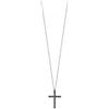 Bliss Collana Croce Bliss Lumina 20087793 Oro Bianco Diamanti Neri Cross Uomo
