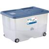 Stefanplast Storage Box Vasco 57L 60x40x36h Blu Contenitore Plastica con Ruote