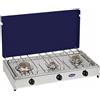 Parker Fornello 3 fuochi a gas Gpl / Metano con piano acciaio inox 5523GB Parker ita