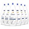 Dove Docciaschiuma Idratante, Formula con Idratante Dermo-Naturale, con 1/4 di Crema Idratante, Dermatologicamente Testato, Bagnoschiuma Uomo e Donna, 100% Bottiglia Riciclata* 6 Pezzi x 750 ml