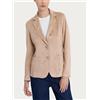 Ragno Blazer Ragno Donna con due bottoni in Eco Suede DP42G9 Warm taupe
