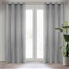 Eurofirany Tenda trasparente in tinta unita con struttura antipioggia orizzontale con occhielli, 1 pezzo, semplice, leggera, moderna, elegante, classica, soggiorno, camera da letto, cameretta dei bambini, cucina