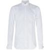 Xacus - Camicia bianca in cotone con collo diplomatico tailor fit per uomo