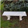 Mondo artistica PANCHINA PANCA SEDUTA DA GIARDINO PER ESTERNO CON BASI IN CEMENTO ARREDO 140 CM