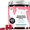 Bears with Benefits Snack Smart - Caramelle Gommose Controllo dell'Appetito - Multivitaminico, Con Cromo Picolinato e Colina - Senza Zuccheri Aggiunti, Vegano - 60 pezzi (1mese) - Bears with Benefits