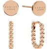 Radley Ladies Orecchini Huggie placcati in oro rosa Twin Pack RYJ1458S