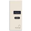 Vimar 30292.AC15C Linea presa USB A+C per ricarica 15W da incasso 1m canapa