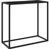 vidaXL Tavolo Consolle Nero 80x35x75 cm in Vetro Temperato