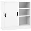 vidaXL Armadio per Ufficio Anta Scorrevole Bianco 90x40x90cm Acciaio