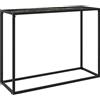 vidaXL Tavolo Consolle Nero 100x35x75 cm in Vetro Temperato