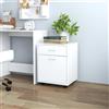 vidaXL Mobiletto con Rotelle Bianco 45x38x54cm in Legno Ingegnerizzato