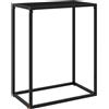 vidaXL Tavolo Consolle Nero 60x35x75 cm in Vetro Temperato