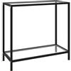 vidaXL Tavolo Consolle Trasparente 80x35x75 cm in Vetro Temperato