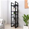vidaXL Libreria a 4 Ripiani Grigia 40x30x140 cm in Truciolato