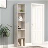 vidaXL Libreria Grigio Cemento 40x30x189 cm in Legno Multistrato
