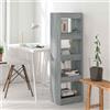 vidaXL Libreria/Divisorio Grigio Sonoma 40x30x135 cm