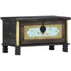 vidaXL Baule Nero 80x40x45 cm in Legno Massello di Mango
