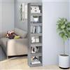 vidaXL Libreria/Divisorio Grigio Sonoma 40x30x198 cm