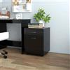 vidaXL Mobiletto con Rotelle Nero 45x38x54 cm in Truciolato