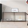 vidaXL Tavolo Consolle Bianco 180x35x75,5 cm in Vetro Temperato