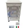 Non applicabile Carrello Vesuvio con Cassetto Bianco Maslegno Portafrutta Ortaggi Verdura