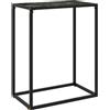 vidaXL Tavolo Consolle Nero 60x35x75 cm in Vetro Temperato