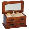 Scatola Portagioie Cofanetto con Carillon Ballerina Vintage effetto Legno