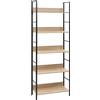 VidaXL Scaffale Libri 5 Ripiani Rovere 60x27,6x158,5 Legno Multistrato