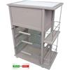 Non applicabile Carrello Cucina Salvaspazio con Cassetto + Portabottiglie 3 Cestini Portafrutta