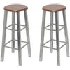 vidaXL Set Sgabelli da Bar 2 pz in Metallo e Sedile in MDF
